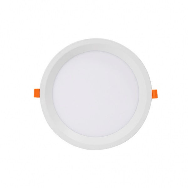 Painel Led Embutir 12W Alumínio Redondo 120x16 mm 720 lm 6500K Bivolt LUX Recuado 20.000H