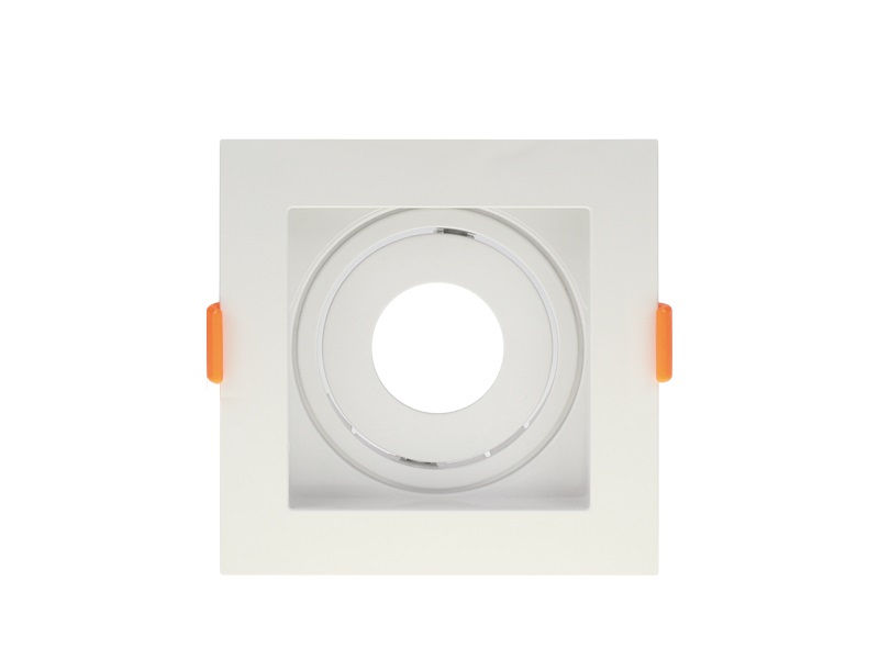 Spot Embutir PVC 20W Direcionável para Lâmpada LED AR111 Branco Quadrado Conecta Recuado