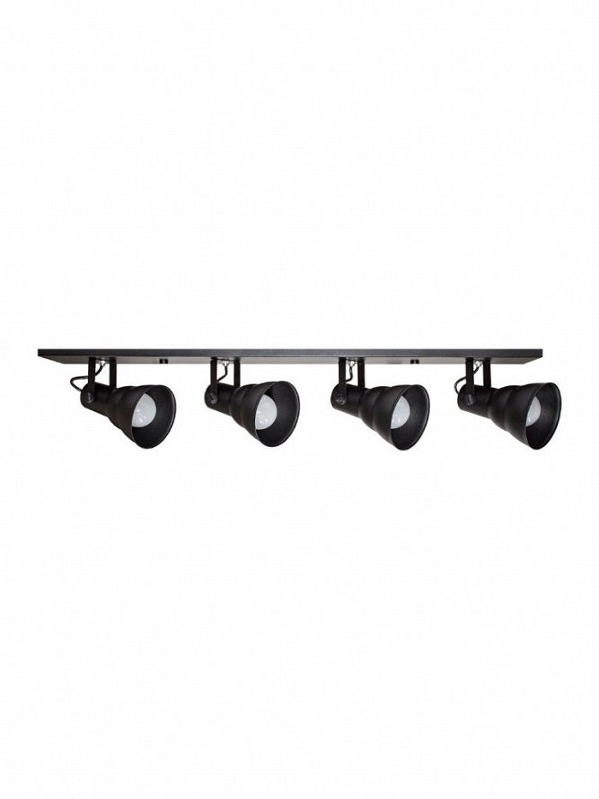 Spot Sobrepor 4x60W Direcionável E27 250V Preto Retangular HOL Linear