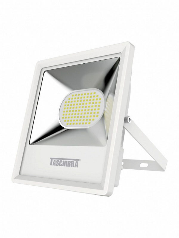 Projetor Led 100W Alumínio TR LED 3000K 8000 lm Bivolt Branco IP65 20.000H