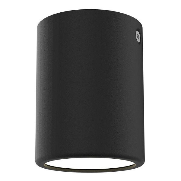 Plafon Sobrepor Redondo 1x20W para Lâmpada LED PAR20 Alumínio com Soquete E27 Preto Cannon