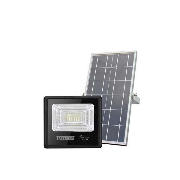 Projetor Led 40W Alumínio TR SUN 6500K 850 lm Preto IP65 20.000H com Painel Solar