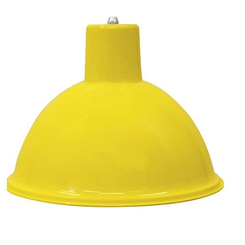 Pendente Redondo com Soquete E27 1x100W 280x230 mm Alumínio Amarelo Brilho TD 820 com Cabo 900 mm