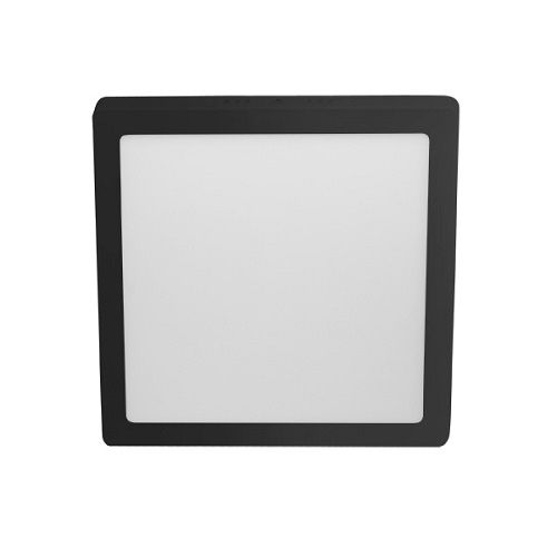 Painel Led Sobrepor 18W Alumínio Preto Quadrado 210x210x25 mm 1260 lm 3000K Bivolt LUX 20.000H