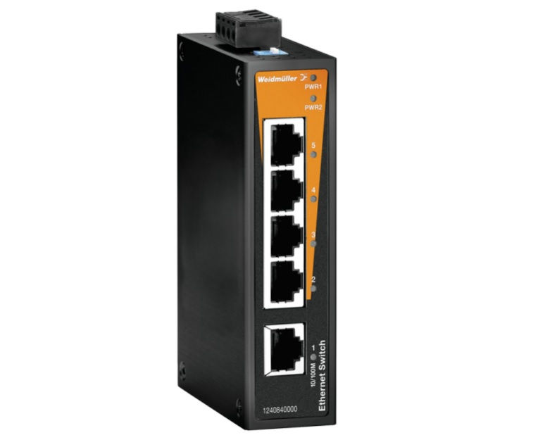 Switch 5 Portas 10/100 Mbps IE-SW-BL05-5TX 12/24/48VCC 115x30x70 mm