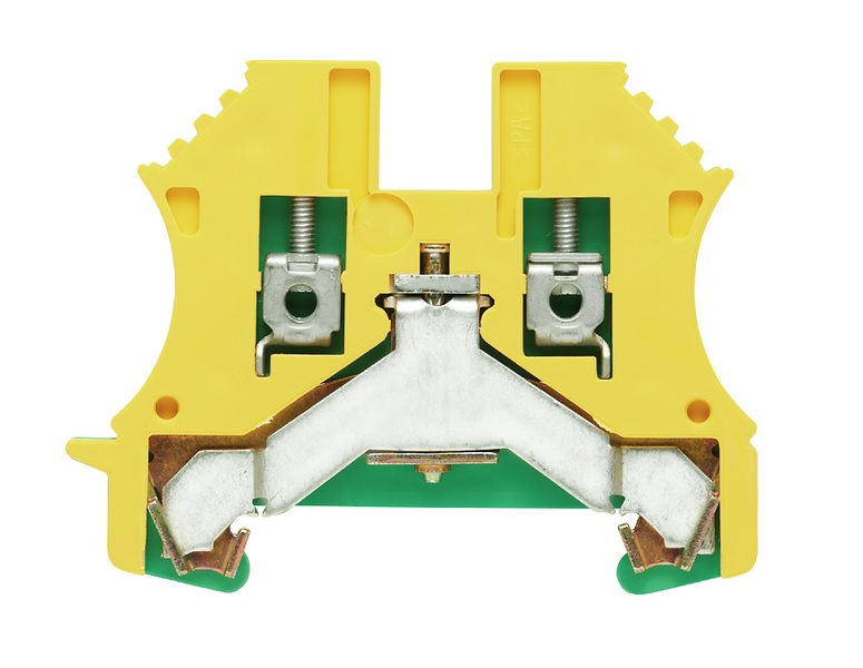 Conector Passagem SAK Poliamida Wpe/Wdu Terra 2,50 mm² Verde/Amarelo . Conexão para Parafuso