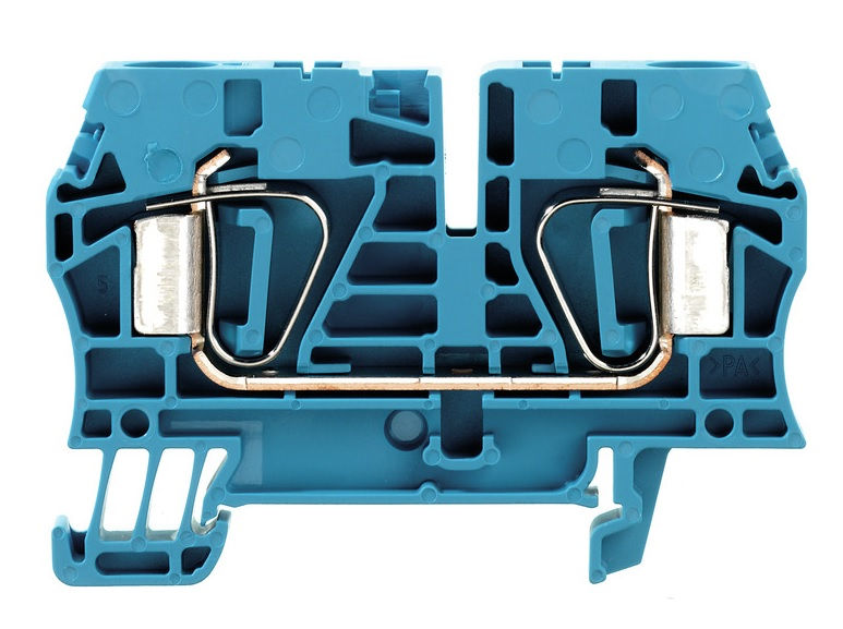 Conector Passagem SAK Poliamida ZDU 6,00 mm² Azul com Mola