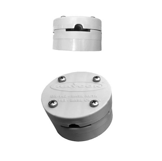 Isolador PVC Colável Base Reta para Fita/Cabo 30x55 mm com 2 Parafusos