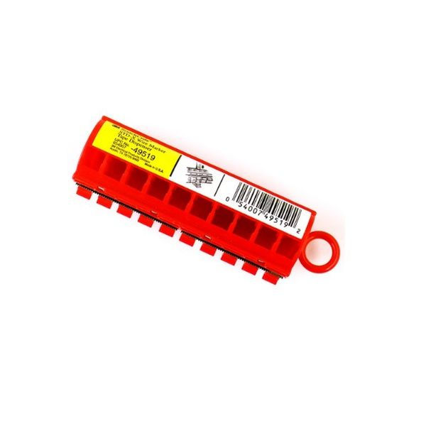 Dispensador PVC Vazio STD para Fita Identificação Vermelho