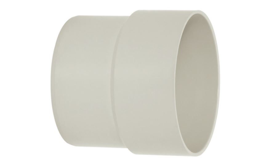 Acoplamento PVC para Calha Pluvial 100 mm Cinza Claro