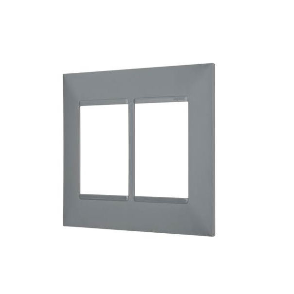 Placa PVC para 6 Módulos 4x4 Cinza Linha Pial PLUS Mais