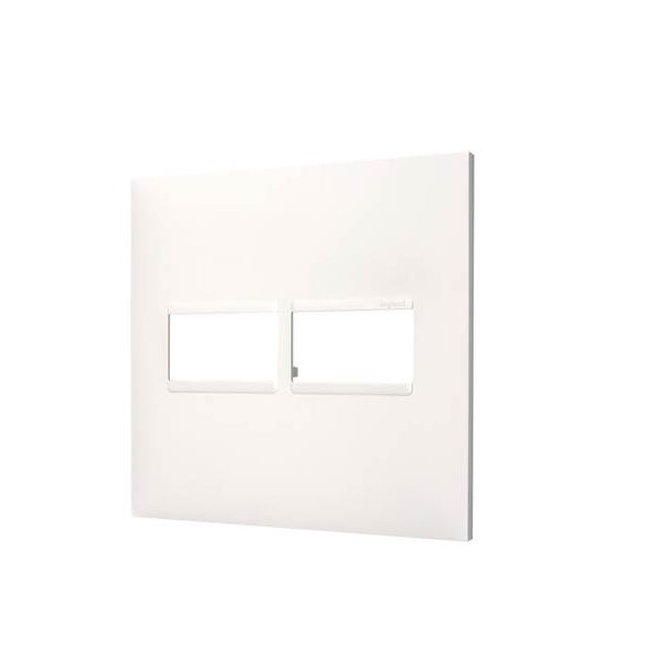 Placa PVC para 2 Módulos 4x4 Branca Linha Pial PLUS Mais