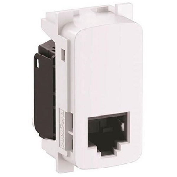 Módulo Módulo Tomada RJ45 8 Fios CAT5 PVC Branco Linha Zeffia