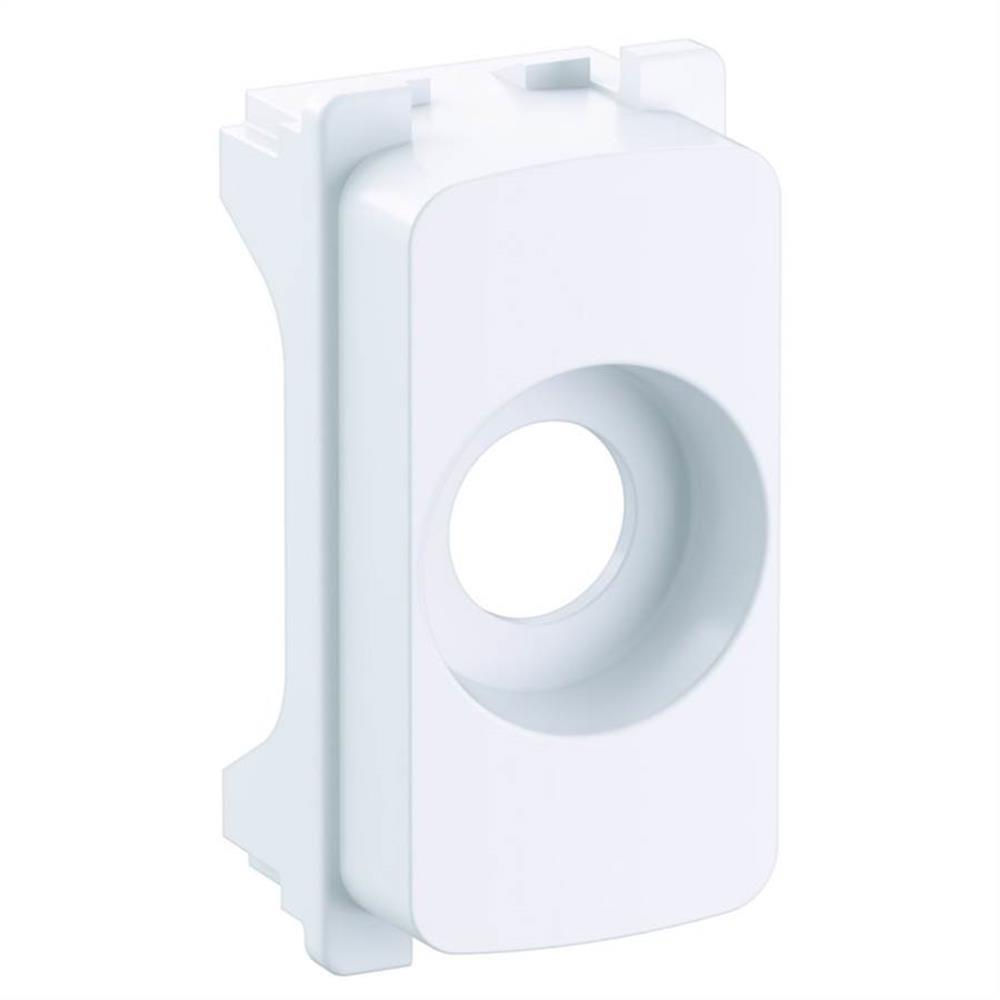 Módulo Módulo Passagem de Fio 1 Furo PVC Branco Zeffia