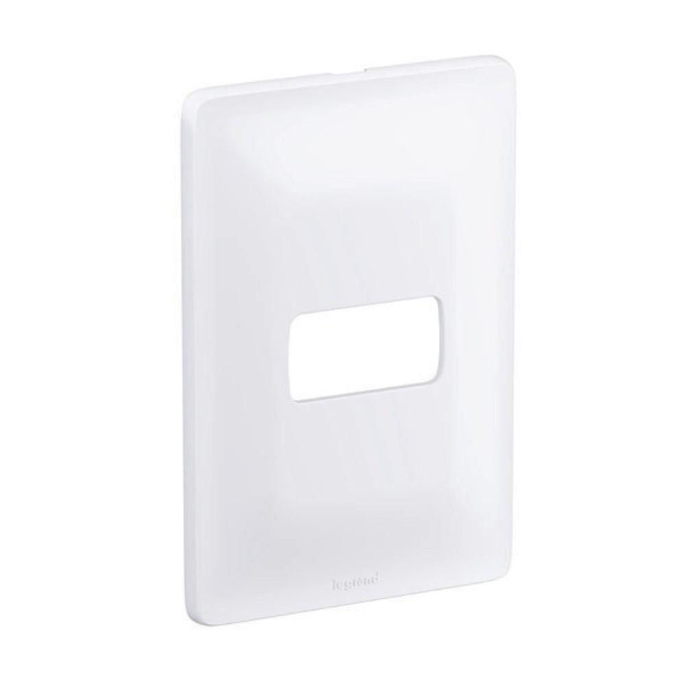 Placa PVC para 1 Módulo 4x2 Branca Zeffia com Suporte