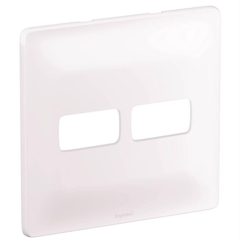 Placa PVC para 1 Módulo + 1 4x4 Branca Zeffia com Suporte