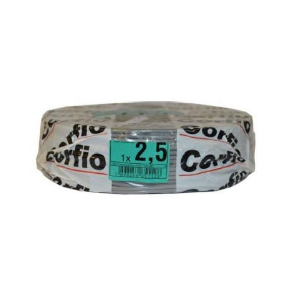 Cabo Cobre Isolado PVC 70G 750V 1x 2,50 mm² Flexível Cinza NBR 247-3 Classe 5