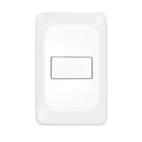 Interruptor Embutir 1 Tecla Simples Horizontal 10A/250VCA 4x2 Branco POP com Placa