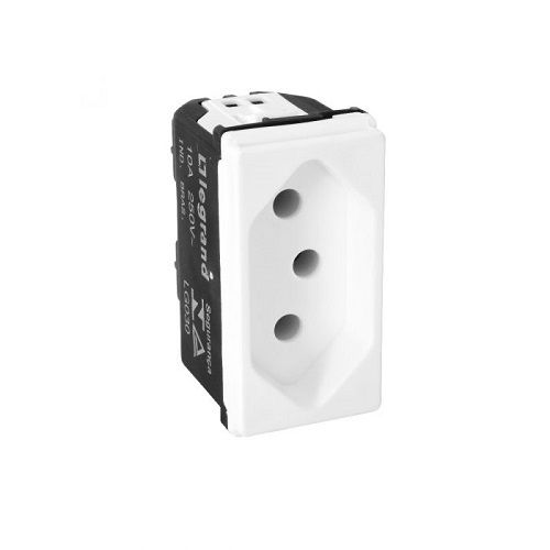 Módulo Módulo Tomada NBR 2P+T 20A/250VCA PVC Branco POP