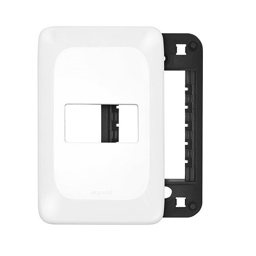 Placa PVC para 1 Módulo 4x2 Branca POP com Suporte