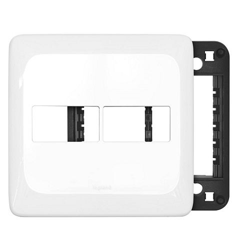 Placa PVC para 1 Módulo + 1 4x4 Branca POP com Suporte