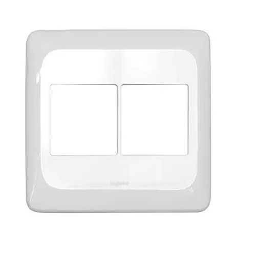 Placa PVC para 2 Módulos + 2 4x4 Branca POP com Suporte