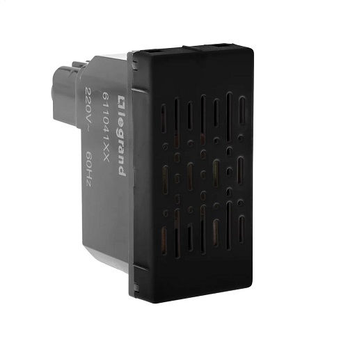 Módulo Módulo Campainha Cigarra 1 Módulo 220VCA 80dB PVC Preto Linha Pial PLUS Mais