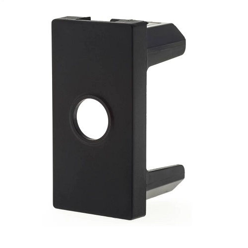 Módulo Módulo Passagem de Fio 1 Furo PVC Preto Linha Pial PLUS Mais