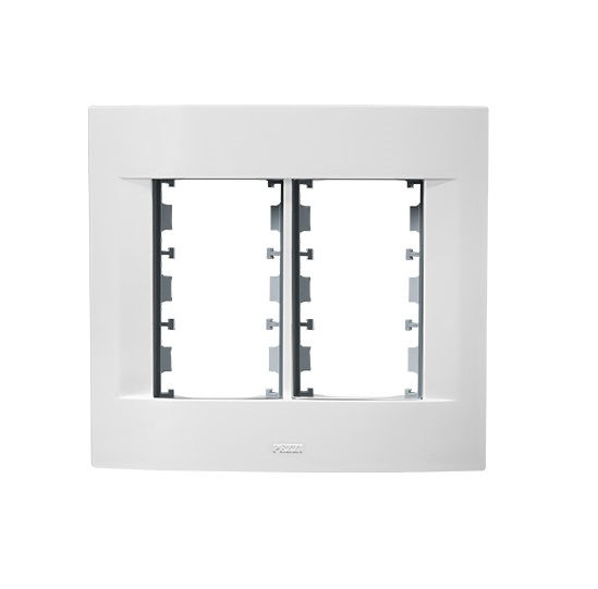 Placa PVC para 6 Módulos 4x4 Branca Sublime com Suporte