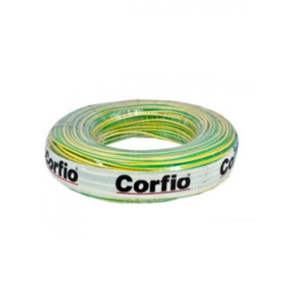 Cabo Cobre Isolado PVC 70G 750V 1x 2,50 mm² ATOX FLEX Verde/Amarelo NBR 13248 Classe 5