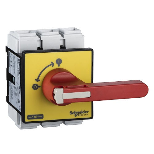 Chave Seccionadora Rotativa Vccf Tripolar 125A com Fixação para Base com Manopla Vermelha para Cadeado