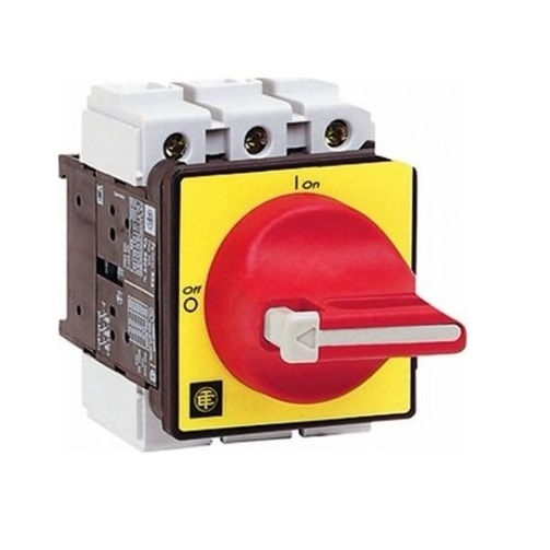 Chave Seccionadora Rotativa VCF Tripolar 25A com Fixação Frontal com Manopla Vermelha para Cadeado
