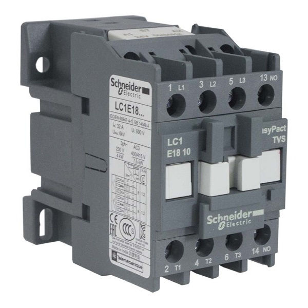 Contator Principal Tripolar 18A 1NA 380VCA 50/60 Hz LC1E18 Tesys-e Conexão para Parafuso