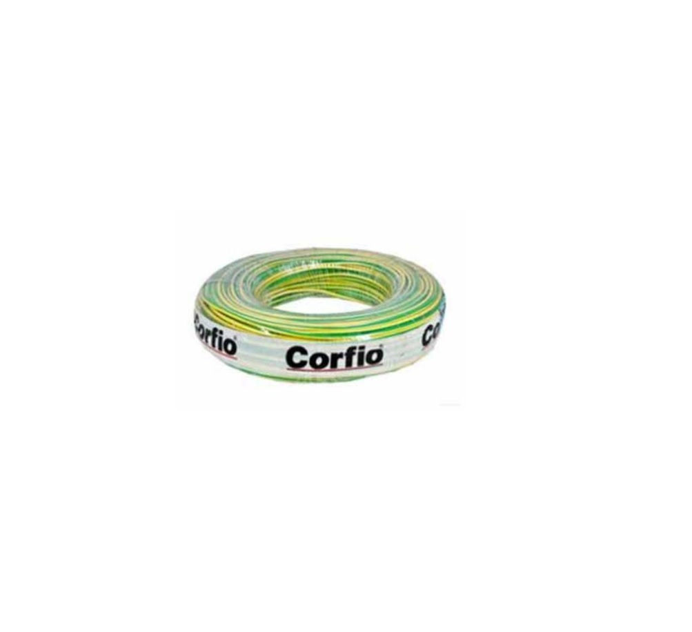 Cabo Cobre Isolado PVC 70G 750V 1x 2,50 mm² Flexível Verde/Amarelo NBR 247-3 Classe 5
