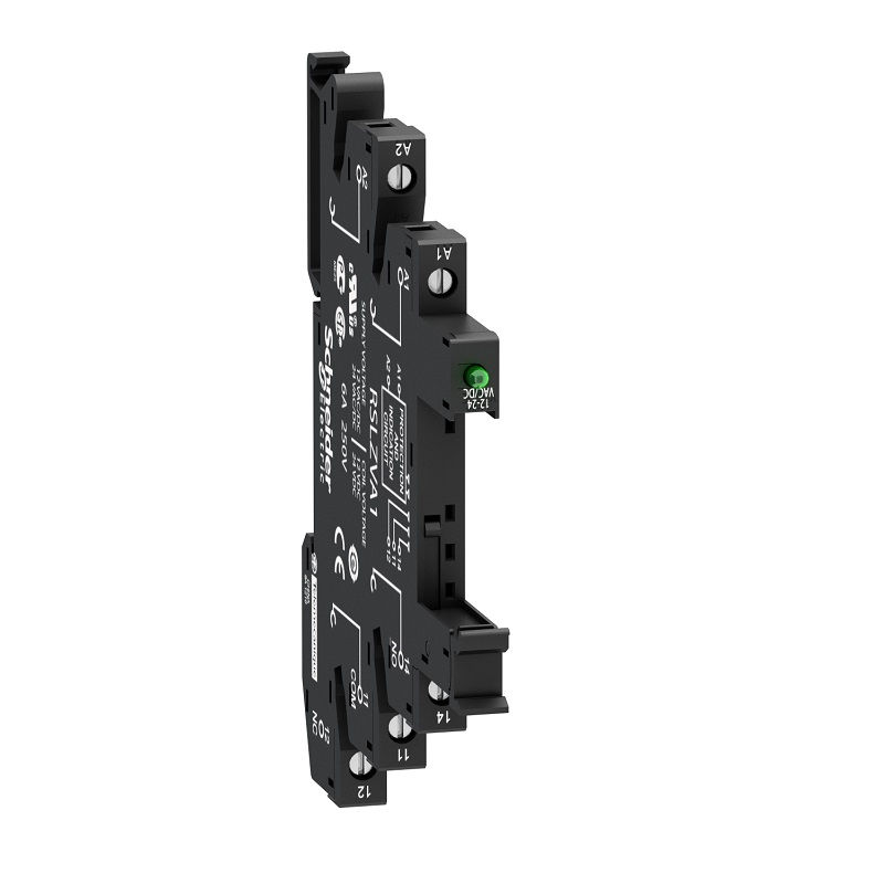 Base Plugável para Relé Acoplador para Rslz RSLZVA4 1 Contato Reversível 6A 230VCA/CC Estreito