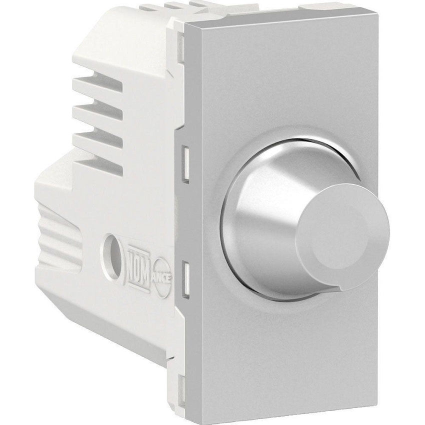 Módulo Módulo Dimmer Rotativo para Lâmpada LED 127/220VCA PVC Alumínio Metalizado Linha Aluminium Orion 1 Módulo