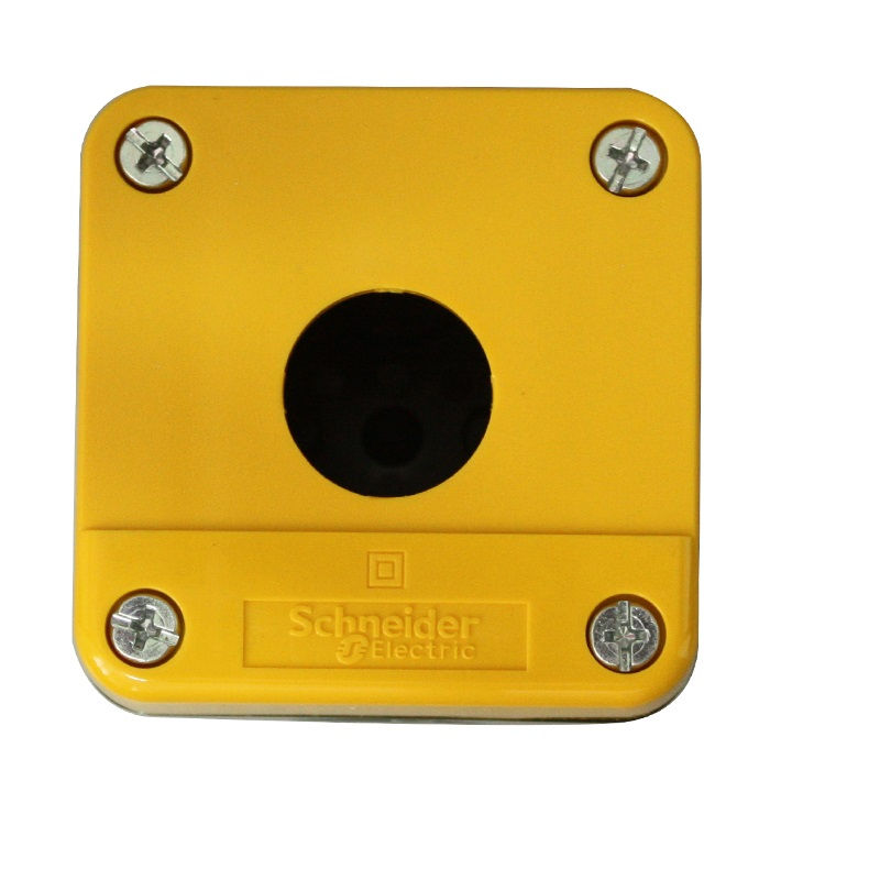 Caixa Botoeira Sobrepor Vazia Centralizada PVC 57x73x75 mm com 1 Furo 22 mm Amarelo