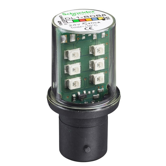 Lâmpada Lâmpada LED Sinalizador Contínua BA15D 24VCA/CC Verde