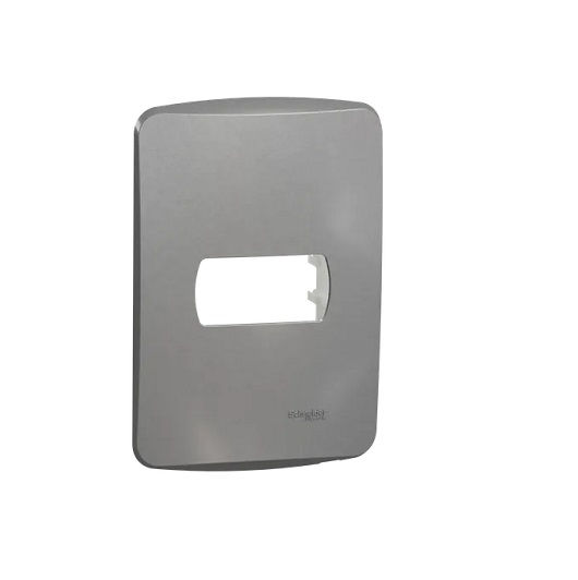 Placa PVC para 1 Módulo Horizontal 4x2 Alumínio Metal Linha Miluz com Suporte