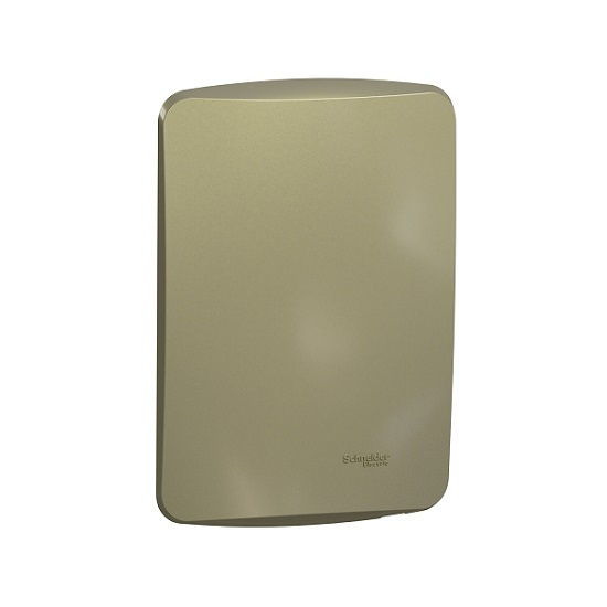 Placa PVC Cega 4x2 Dourada Linha Miluz com Suporte