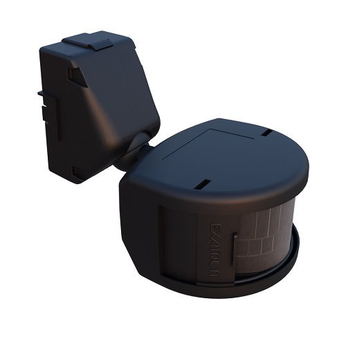 Sensor Presença Frontal Sobrepor Externo 180G Bivolt Preto Alcance 12 M Smart X-Control