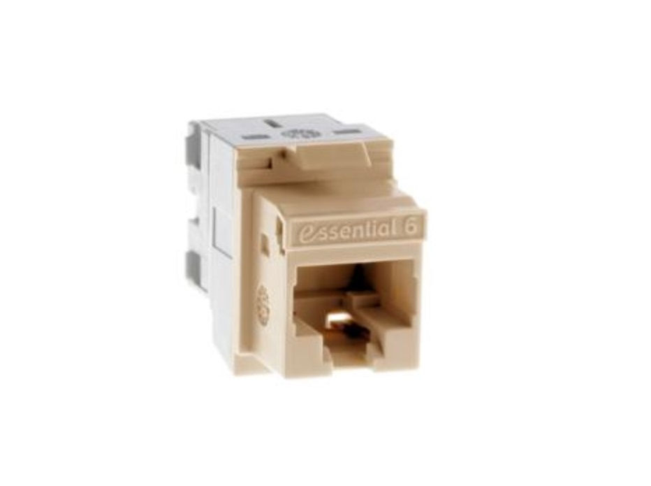 Plugue Fêmea RJ45 Categoria 6 8 Fios Bege Keystone