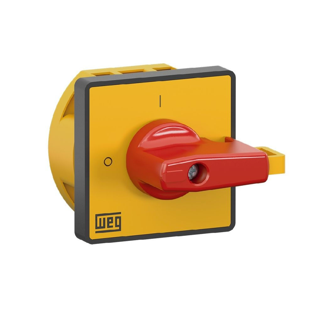 Chave Seccionadora Rotativa MSW Bipolar 20A com Fixação Frontal com Manopla Vermelha SOB Carga