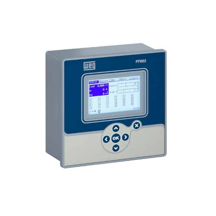 Controlador Fator de Potência Digital Trifásico 12 Estágios 144x144 mm
