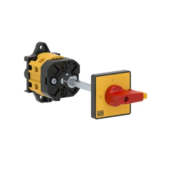 Chave Seccionadora Rotativa MSW Tripolar 20A com Fixação para Base com Manopla Vermelha SOB Carga