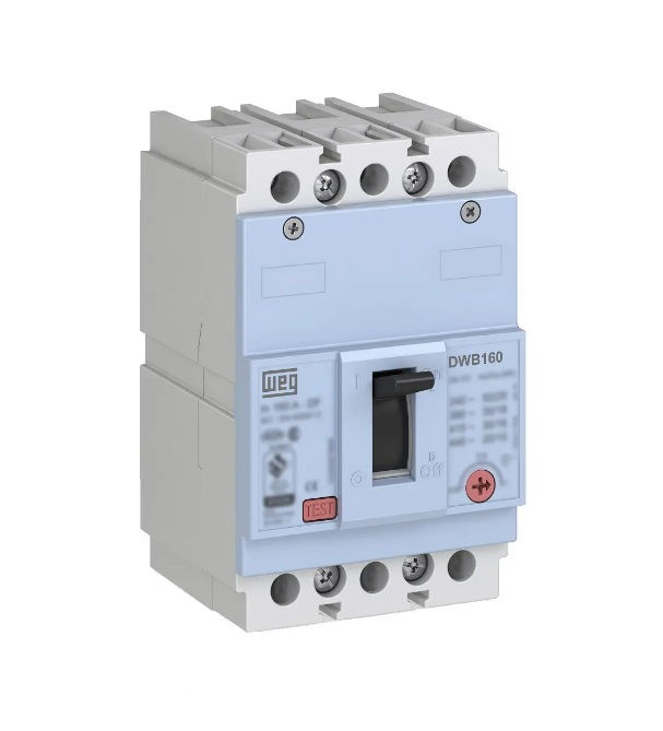 Disjuntor Termomagnético Fixo Tripolar DWB160B 50A 25 KA/18 KA 220/380VCA Caixa Moldada