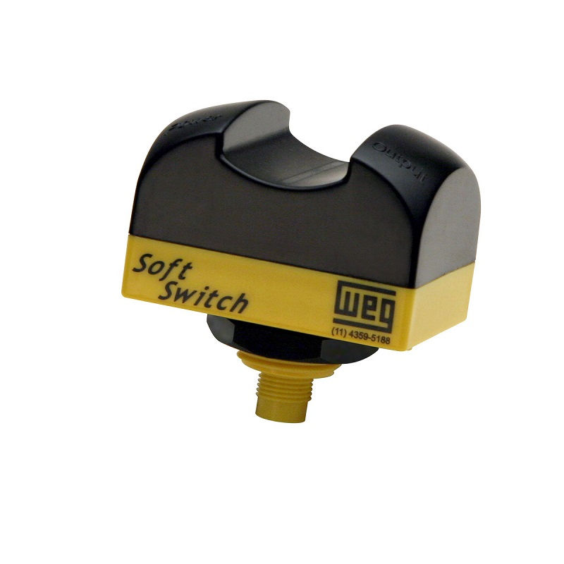 Botão PVC Faceado 22,00 mm Amarelo/Preto com Elemento 1NA+1NF 21VCC