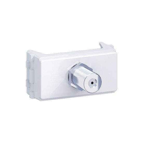 Módulo Módulo Tomada TV Coaxial 750HMS PVC Branco Linha Equille para Tampa Wetzel