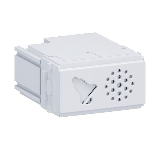 Módulo Módulo Campainha Cigarra 1 Módulo 127/220VCA PVC Branco Linha Equille para Tampa Wetzel