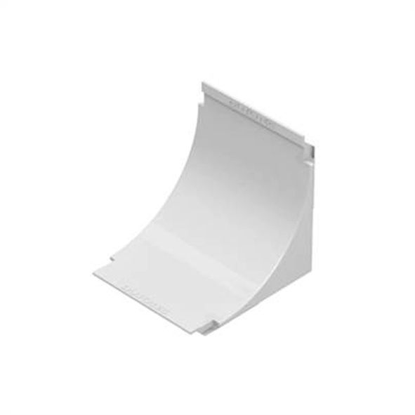 Curva Alumínio Vertical Interna 90G Raio 40 mm para Canaleta Dutotec 117x35 mm Branca Dutotec R40 Mini